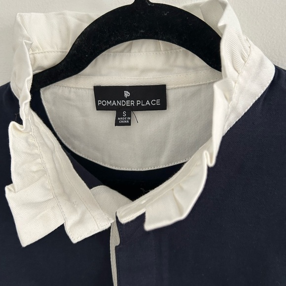 Pomander Place Charlotte navy Terry top - Picture 3 of 5